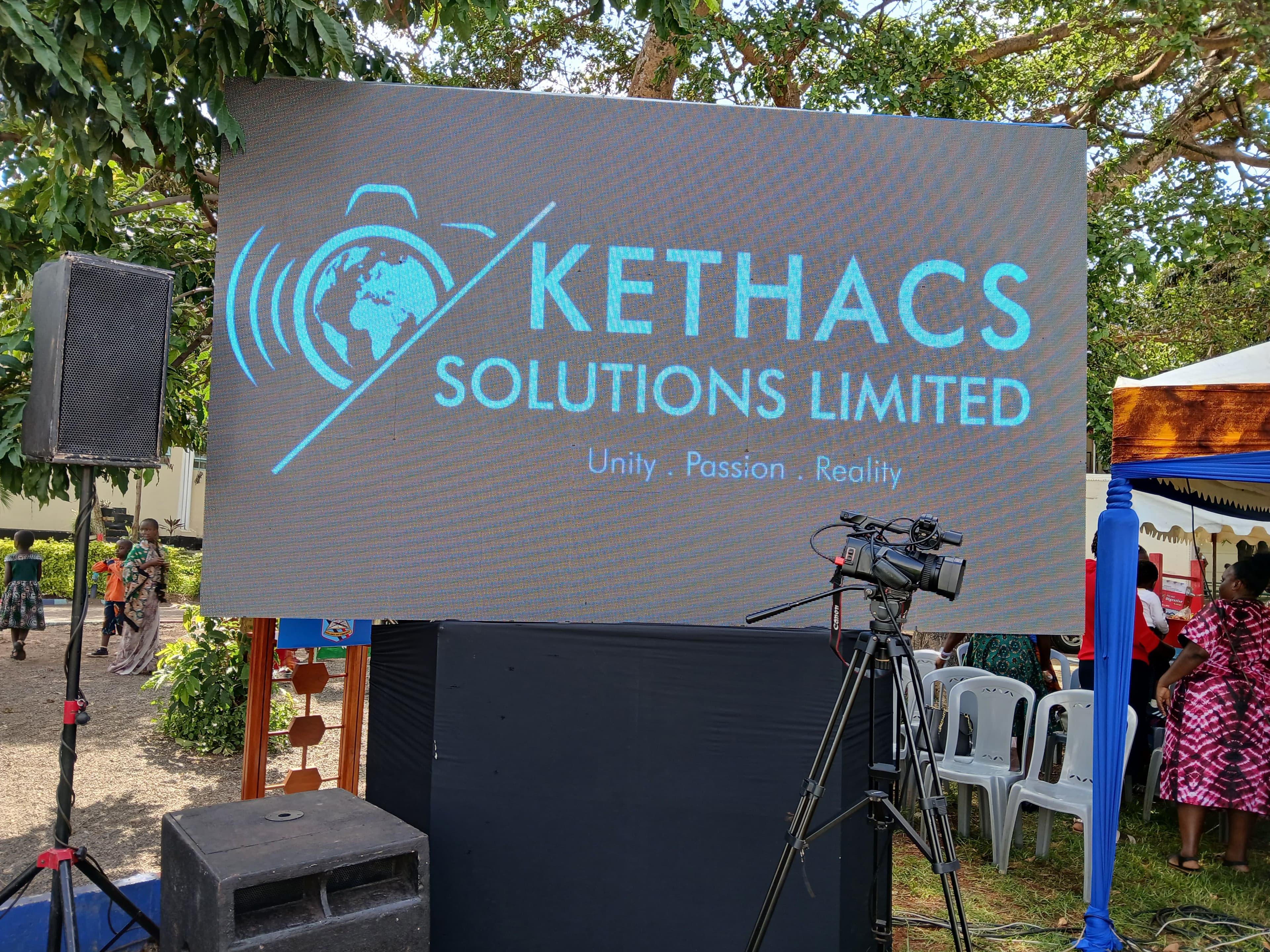 Branded LED screen setup