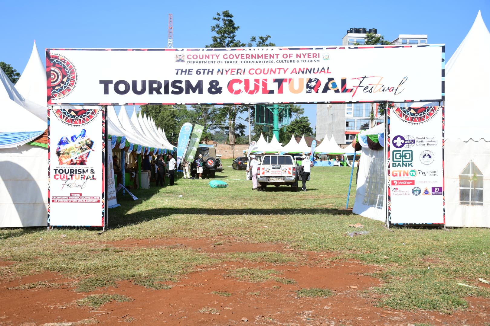 Festival stage arch