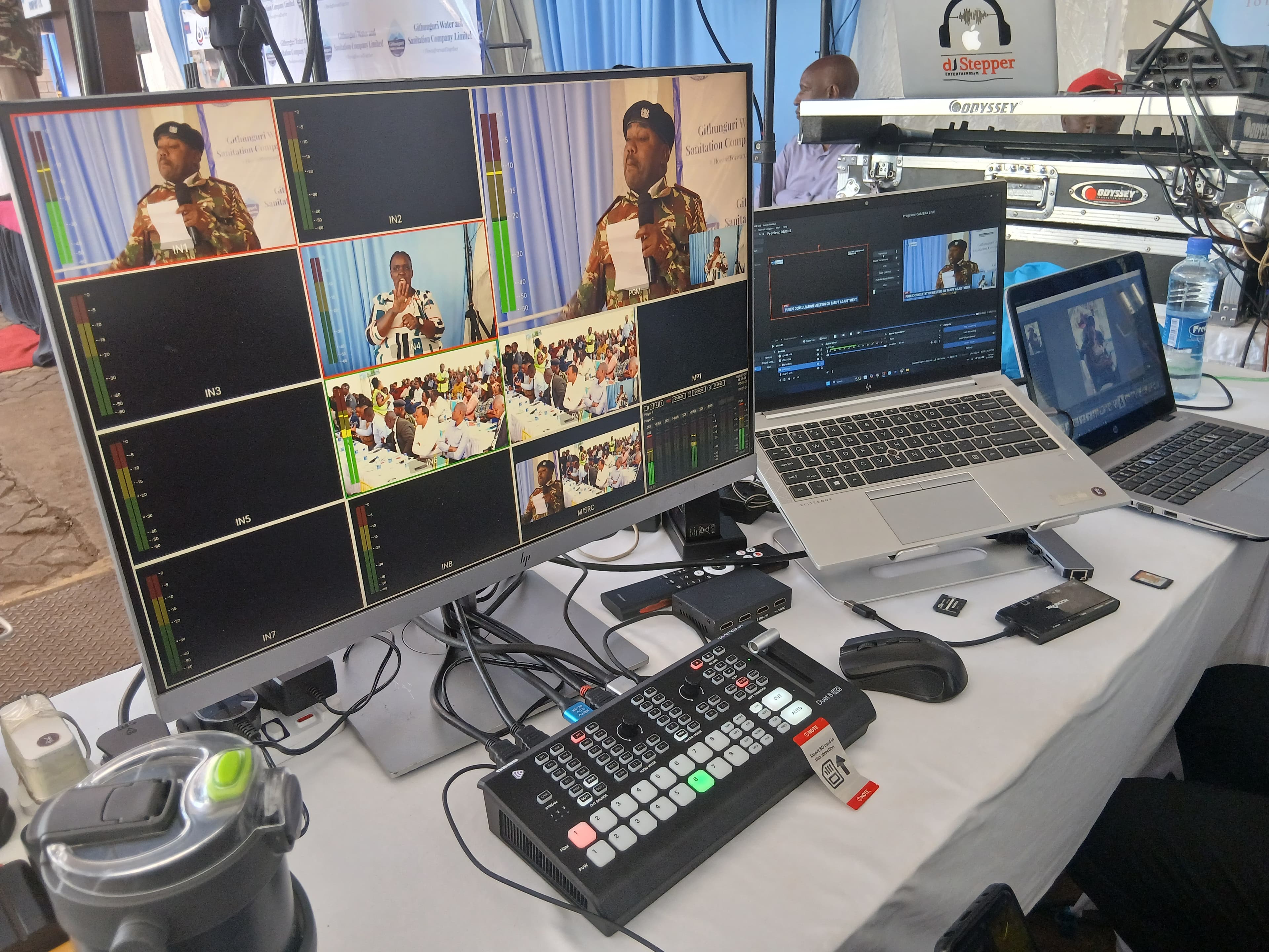 Kethacs livestreaming setup on-site